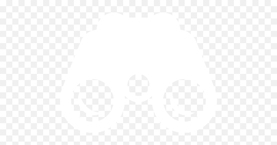 White Opera Glasses Icon - Binocular Icon Png White Emoji,Binocular Emoticon