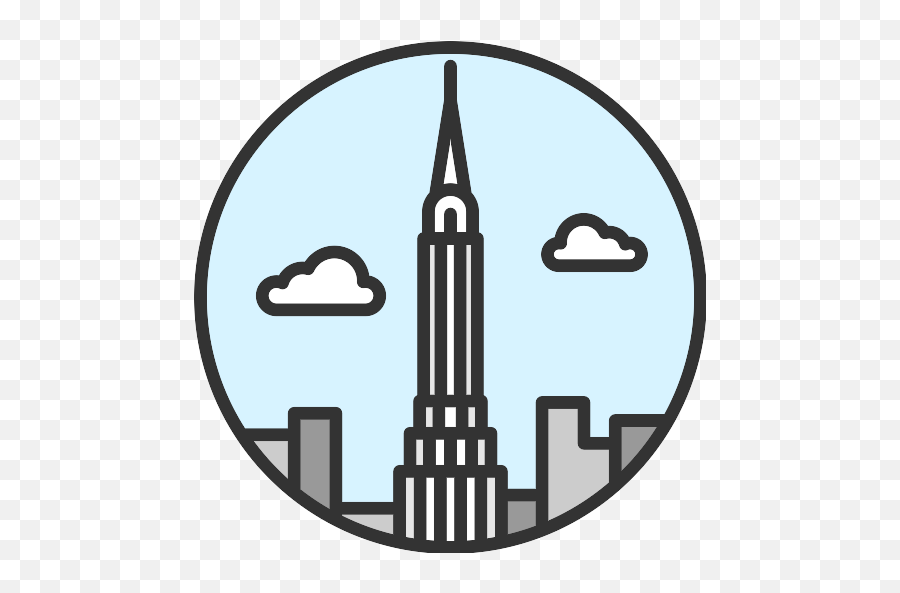 Chrysler Building America Vector Svg Icon - Png Repo Free Chrysler Building Emoji,Empire State Building Emoticon