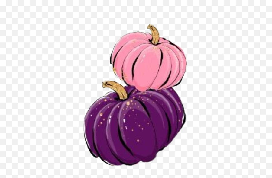Watercolor Pumpkin Pumpkins Sticker - Gourd Emoji,Purple Squash Emoji