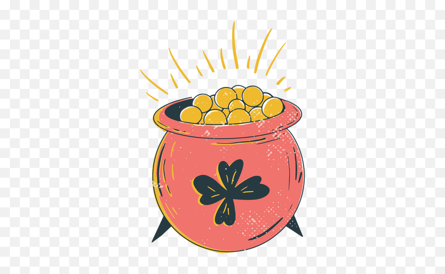 Pot Of Gold Doodle Transparent Png U0026 Svg Vector - Natural Foods Emoji,Yin Yang, Heart And Alien Emoji Shirt