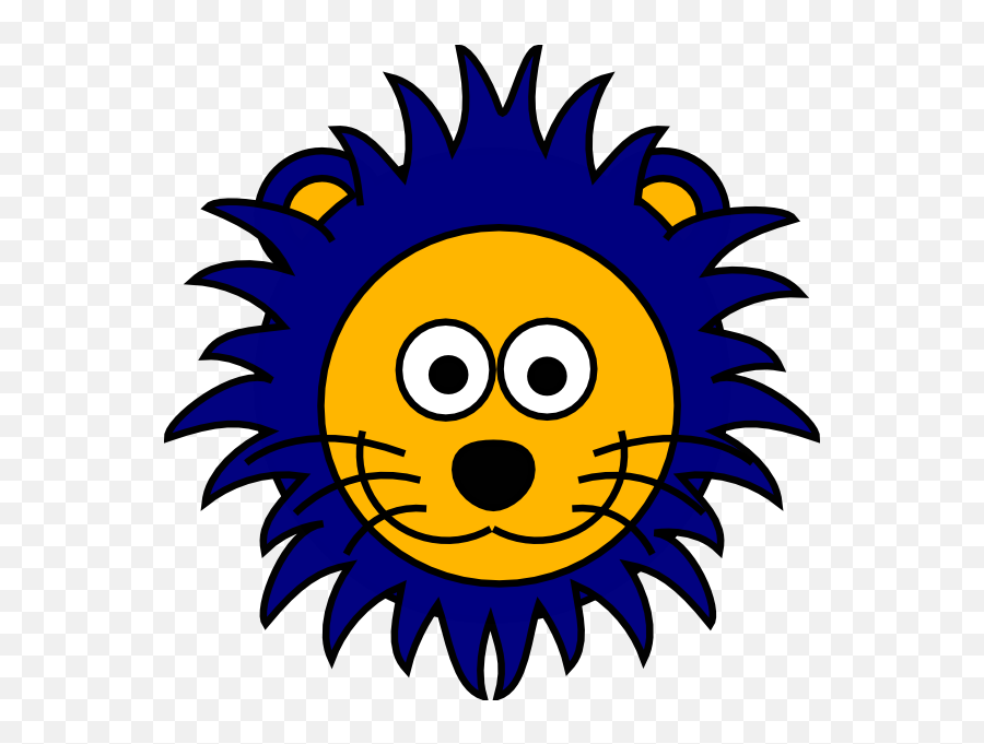 Blue And Yellow Lion Clipart - Full Size Clipart 5195062 Emoji,Sealion Emoticon