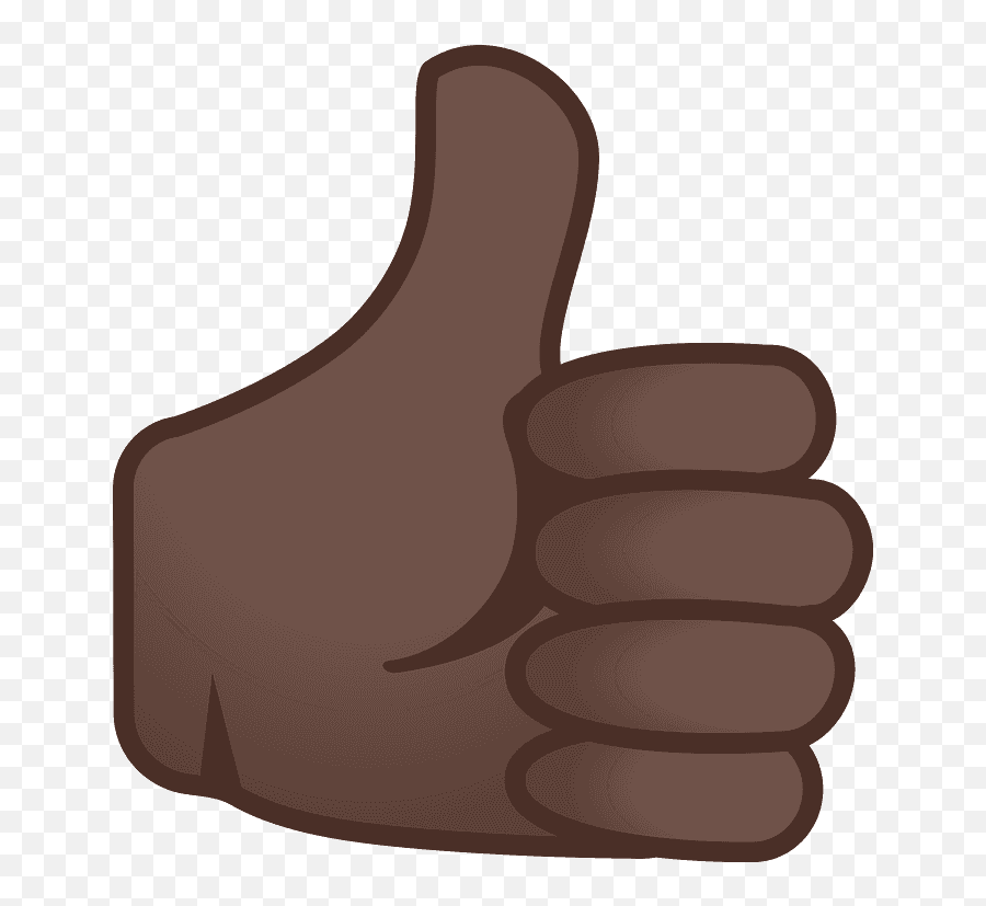 Thumbs Up Emoji With Dark Skin Tone - Thumbs Up Emoji Black,Hands Up Emoji