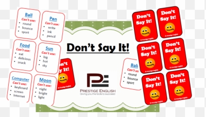 Donu0027t Say It Game English Games For Kids Easy Games For - Game Don T Say Emoji,Emoji Keyboard Game Answers