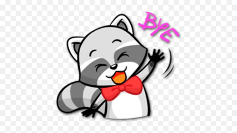 The Frisky Raccoon Stickers - Live Wa Stickers Emoji,Neko Emoticon