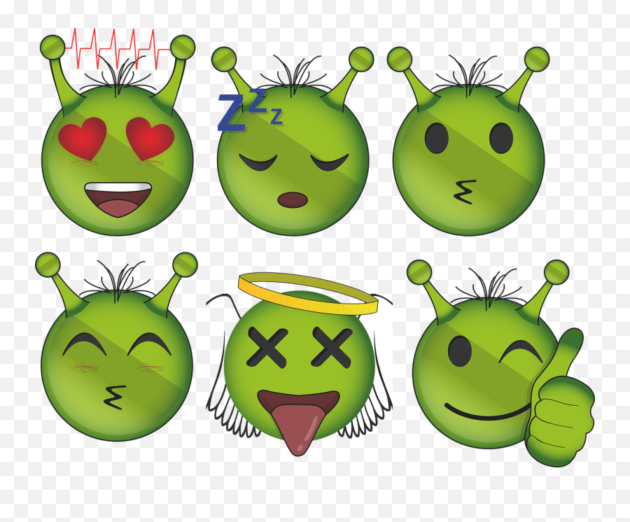 300 Free Emoji U0026 Smiley Vectors - Pixabay Alien Emoji Emoticon,Monocle Emoji