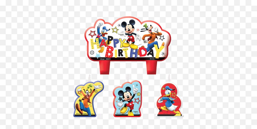 Mickey Mouse Party Supplies U0026 Decorations Auckland Just - Amscan Mickey On The Go Candle Set Emoji,Emoji Costume Party City