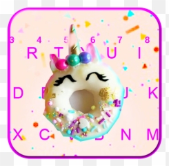 Pinky Donut Unicorn Keyboard Theme - Izinhlelo Zokusebenza Girly Emoji,Kanye Emoji Copy And Paste
