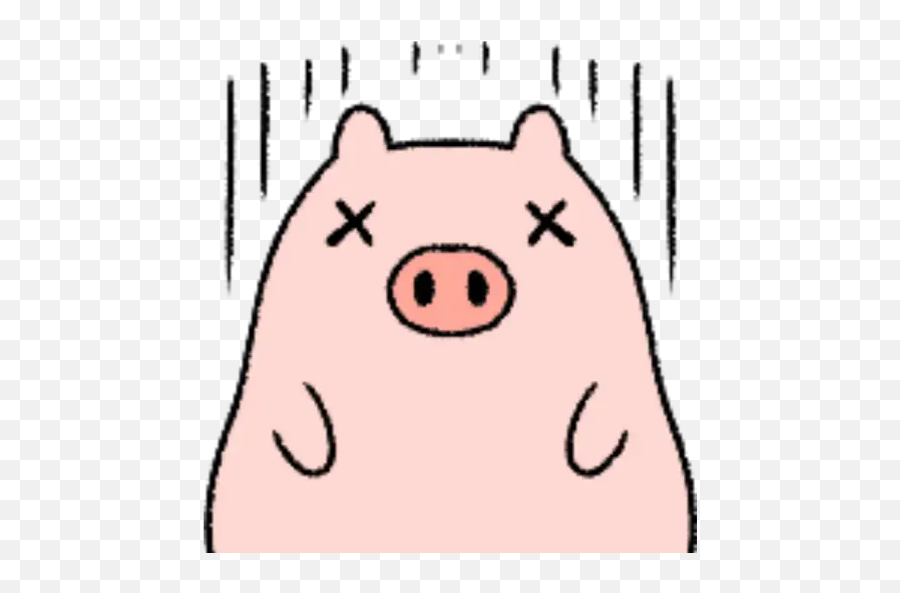 Very Cute And Round Pig Emoji Vijiti Kwa Whatsapp - Bugis Bone,Pig Emoji Png