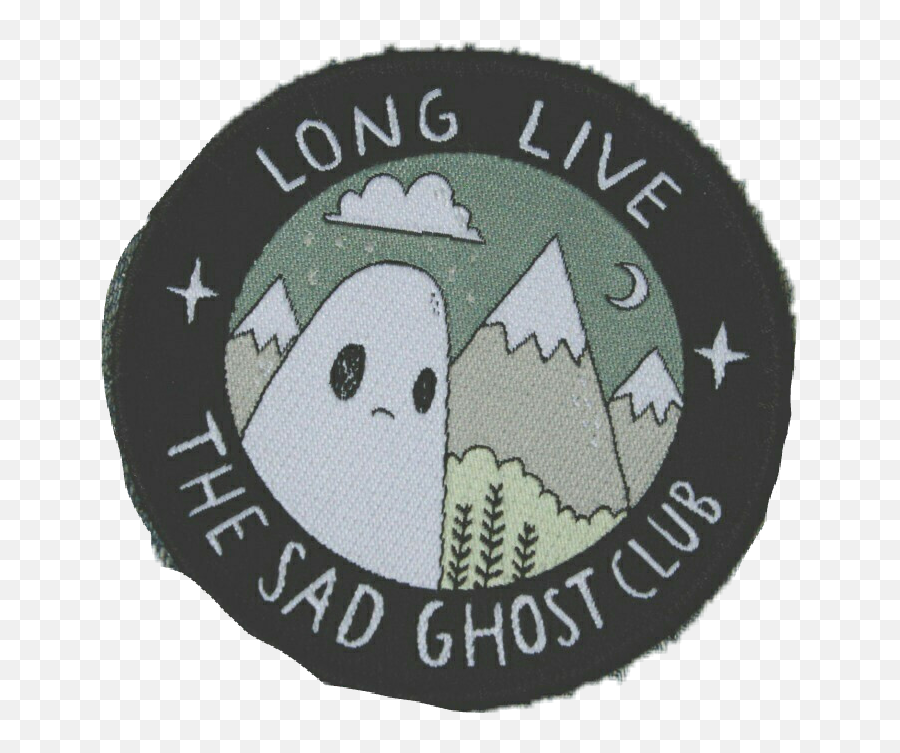 Sad Ghost Round Tumblr Indie Emotions Sticker By Lisa - Long Live The Sad Ghost Club Emoji,Emotions Tumblr