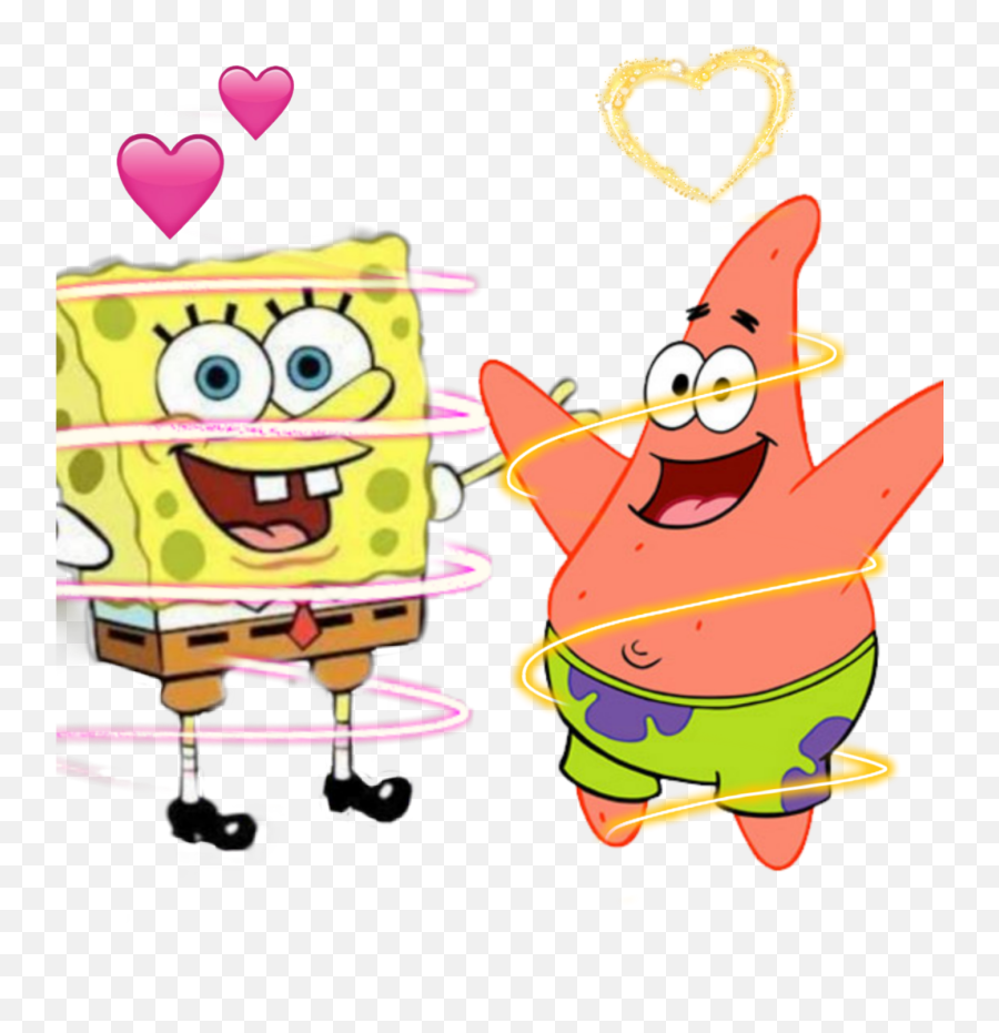 Spongebob Pat And Sticker By Chamalilmama - Person Having Good Character Emoji,Spongebob Heart Emoji Meme