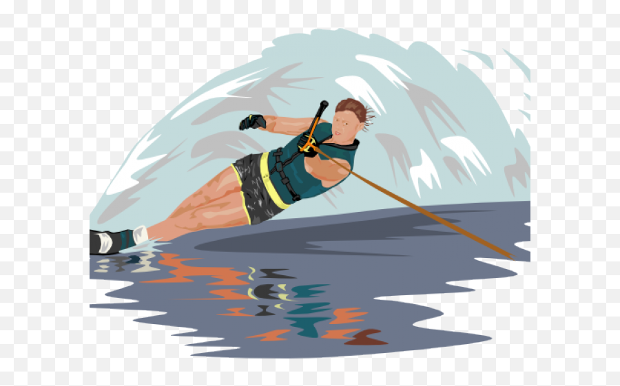 Stick Person Cartoon Slalom Ski Water Poster Of Water Skiing Emoji