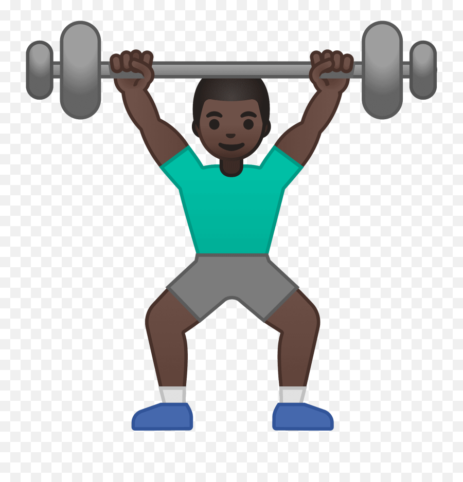 Man Lifting Weights Emoji Clipart - Man Lifting Weight Clipart,Work Out Emoji