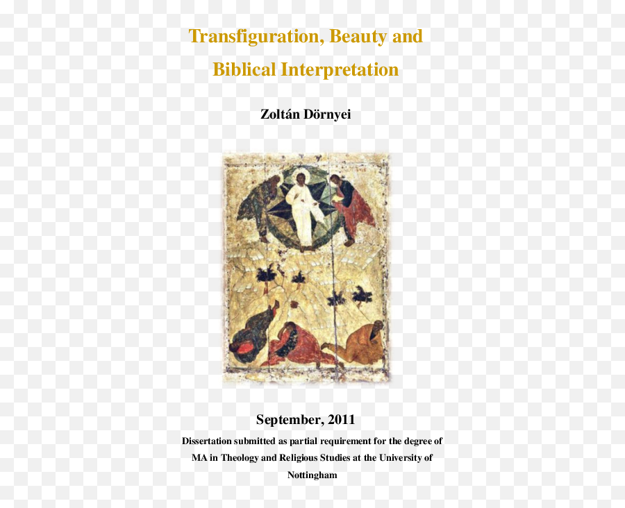 Pdf Transfiguration Beauty And Biblical Interpretation - Transfiguration Of Jesus Emoji,The Intense Emotion Illustrates Spiritual Excitement Ebbo Gospels