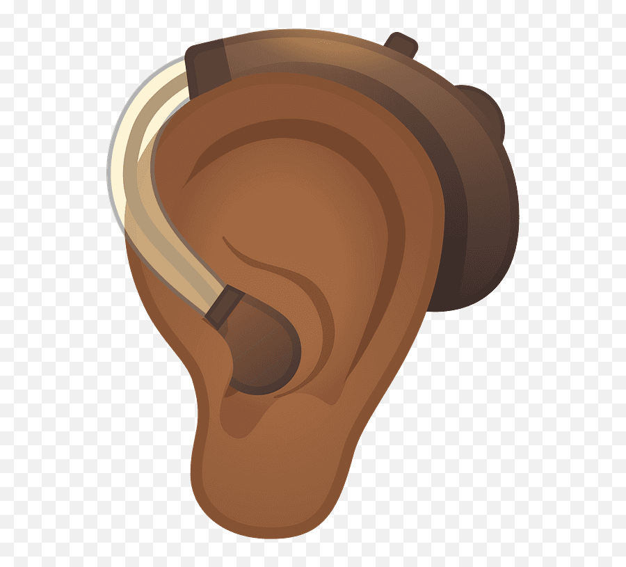 Ear With Hearing Aid Emoji Clipart - Emoji Orelha Aparelho Auditivo,Ear Emoji