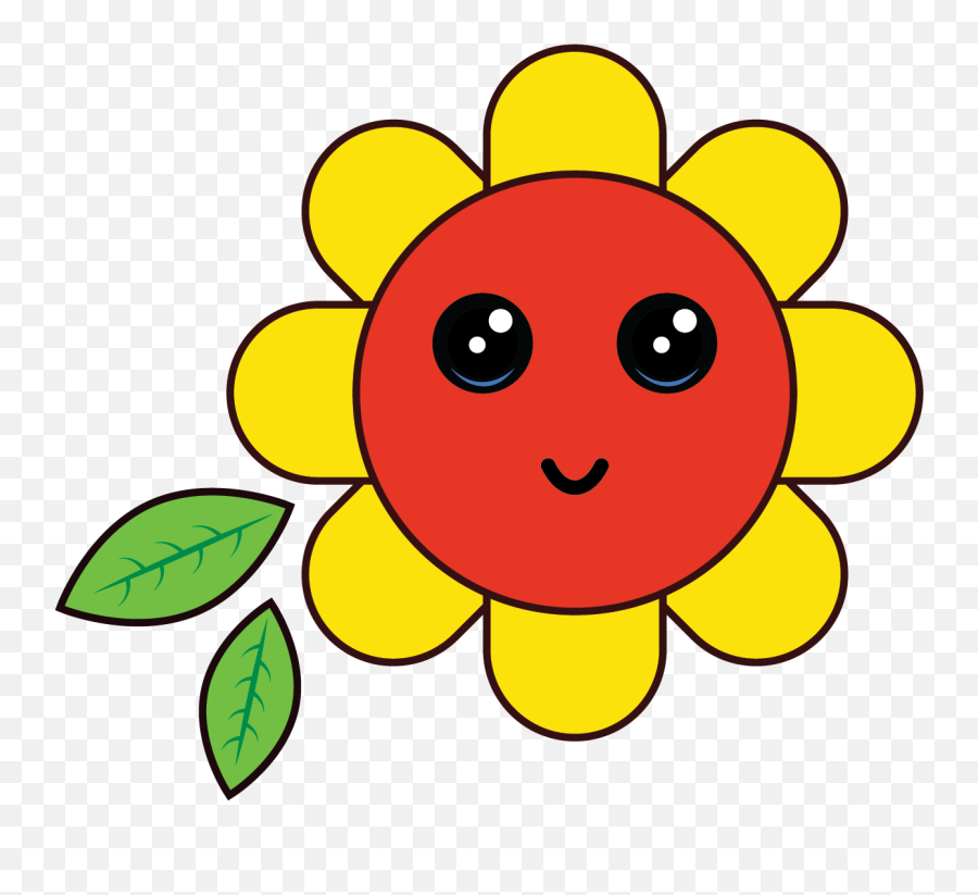 Kawaii Flower Illustration - Dot Emoji,Facebook Emoticon Flower Code