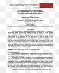 Physiological Reactions To Light - Document Emoji,Kuller, Architecture And Emotions, Architecture For People