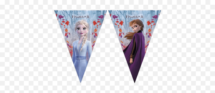 Banderin Triangulos Frozen 2 Por Solo 2 - Frozen Flags Emoji,Banderin Fiesta Emojis