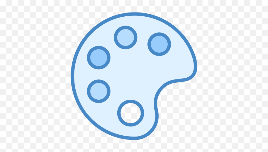 Paint Palette Icon In Blue Ui Style - Dot Emoji,Paint Pallet + Explosion Emoji