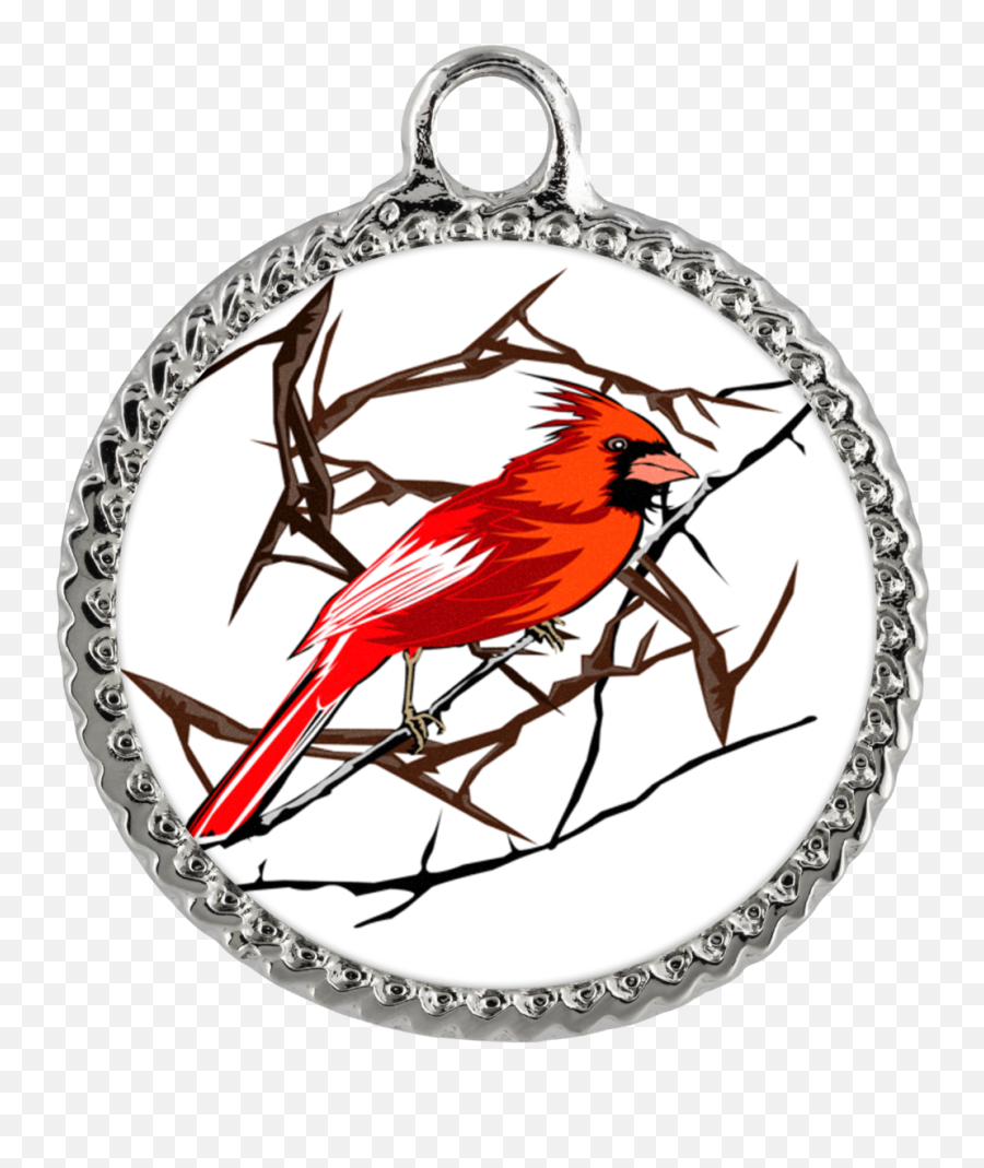 Northern Cardinal Bird Necklace Deco - Timer Emoji,Cardinal Bird Facebook Emoticon
