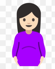 Pregnant Woman Emoji Clipart - Mama Embarazada Emoji Png,Mom Emojis