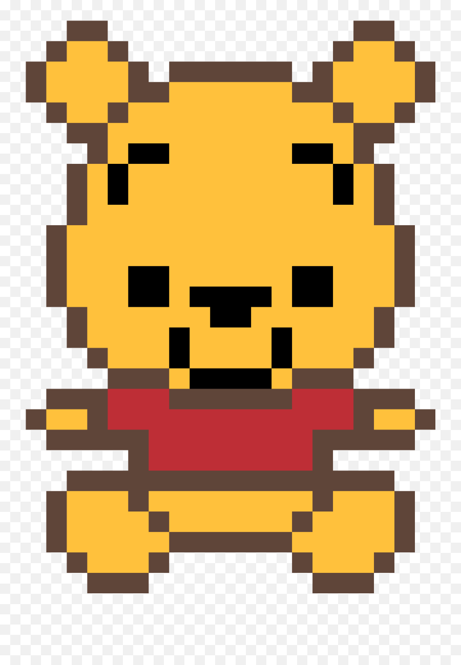 Winnie The Pooh - Bear Minecraft Pixel Art Clipart Full Pooh Pixel Art Emoji,Pooh Emoji