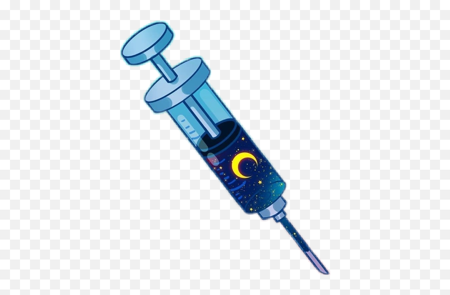 Anime Aesthetic Blue Space Sticker - Hypodermic Needle Emoji,Space Needle Emoji