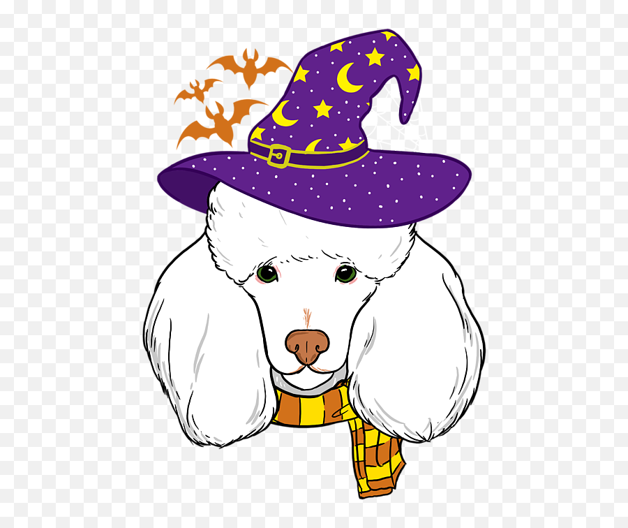 Poodle Halloween Witch Hat Flying Bats Fleece Blanket For Emoji,Witch Hat Facebook Emoticons