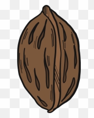 Peach Stone Clipart - Language Emoji,Walnut Emoji