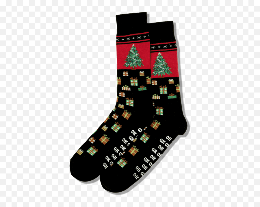 Menu0027s Christmas Tree Crew Socks U2013 Hotsox Emoji,Snowflake Snowflake Snowflake And Christmas Tree Emoji