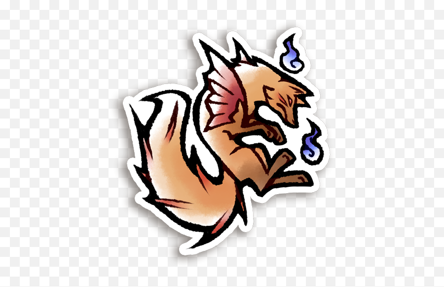 Kitsune Vinyl Sticker Sold By Princeofspirits On Storenvy Emoji,Orb Emoji