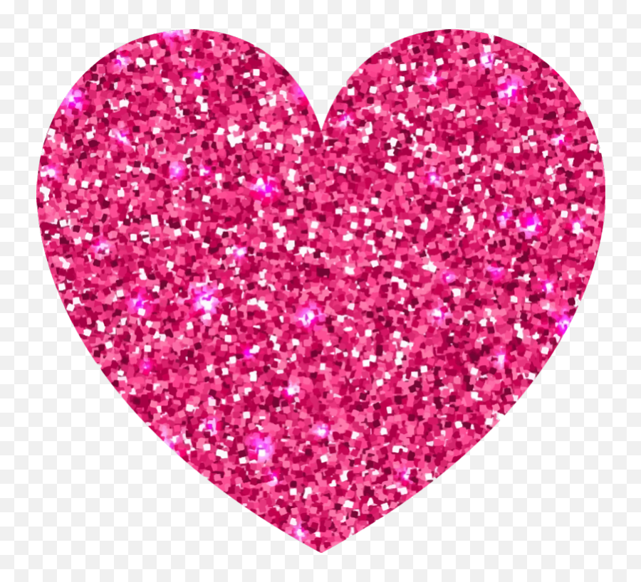 Pink Heart Shapes With Glitter Wall Decal - Tenstickers Emoji,Heart Decoration Emoji