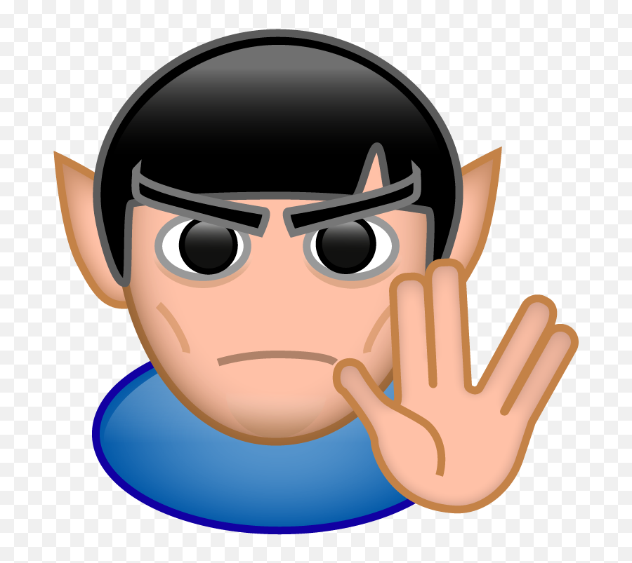 Graphisme Cabcel - Sign Language Emoji,The Spock Emoji