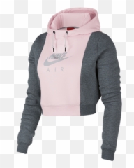 Nike Air Pink Sweatshirt - Nike Air Cropped Hoodie Grey Pink Emoji,Emoji Sweatshirt Forever 21