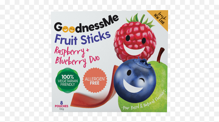 Goodness Me Raspberry U0026 Blueberry Duo Fruit Sticks 8pk - Fruit Sticks For Pak N Save Emoji,Fruit Emoticon
