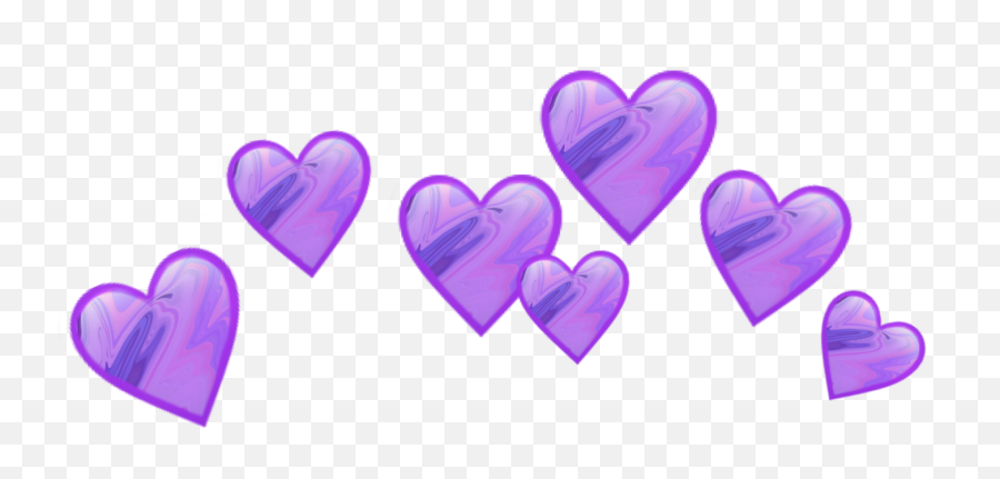 Purple Heart Hearts Sticker - Girly Emoji,Pruple Heart Emoji
