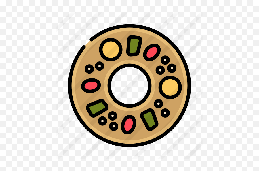 Roscon De Reyes - Rosca De Reyes Icono Emoji,What Are The Food Emoji Icons