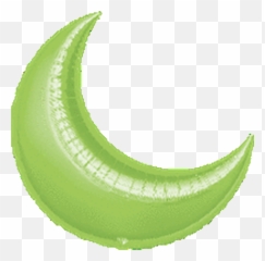 A Crescent Moon Lime - Crescent Moon Mylar Balloon Anagram Emoji,Emoji Crescent Moon July 17