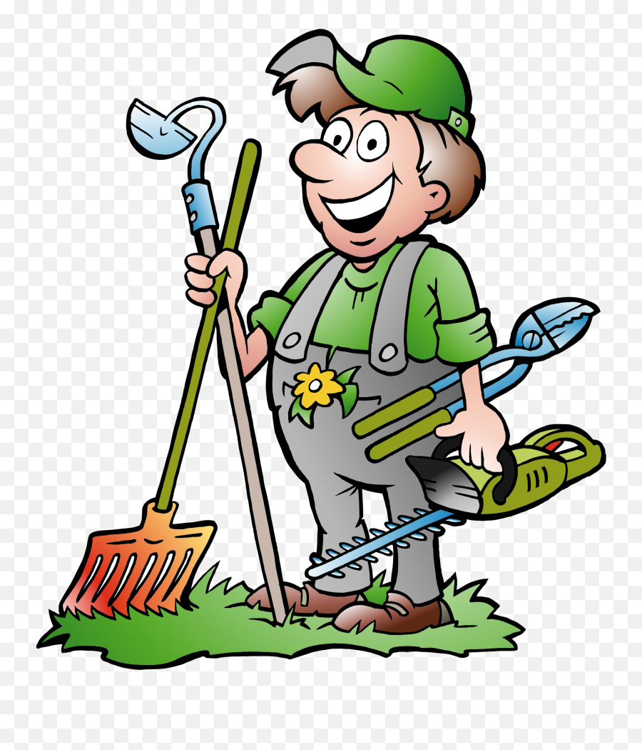 Mowing Clipart Property Maintenance - Gardener Cartoon Clipart Emoji,Lawn Mowing Emoji