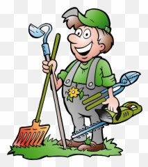 Mowing Clipart Property Maintenance - Gardener Cartoon Clipart Emoji,Lawn Mowing Emoji