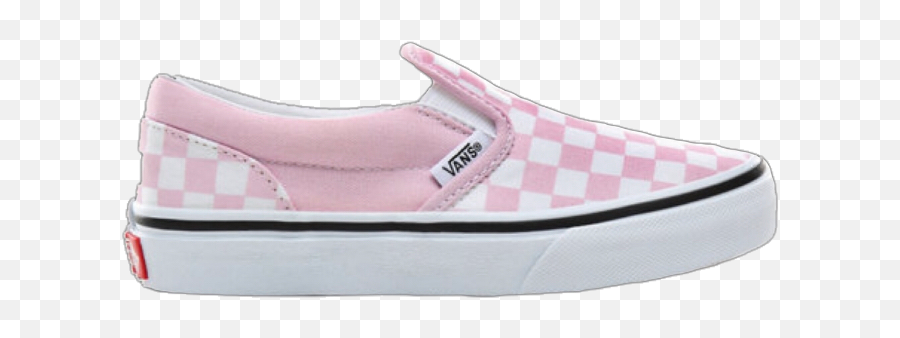 Shoes Pink Vans Vsco Sticker - Lilac And Snow White Checkerboard Vans Emoji,Emoji Shoes Vans