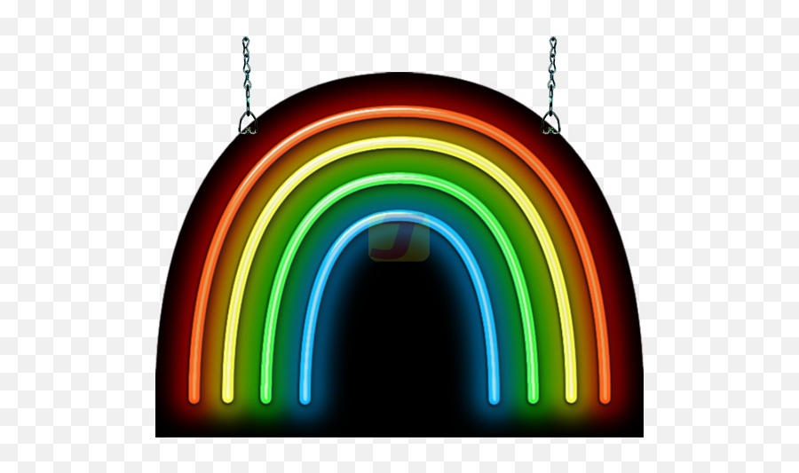 Rainbow Neon Sign Neon Signs Neon Rainbow - Color Gradient Emoji,Dispensary Green Cross Emoticon