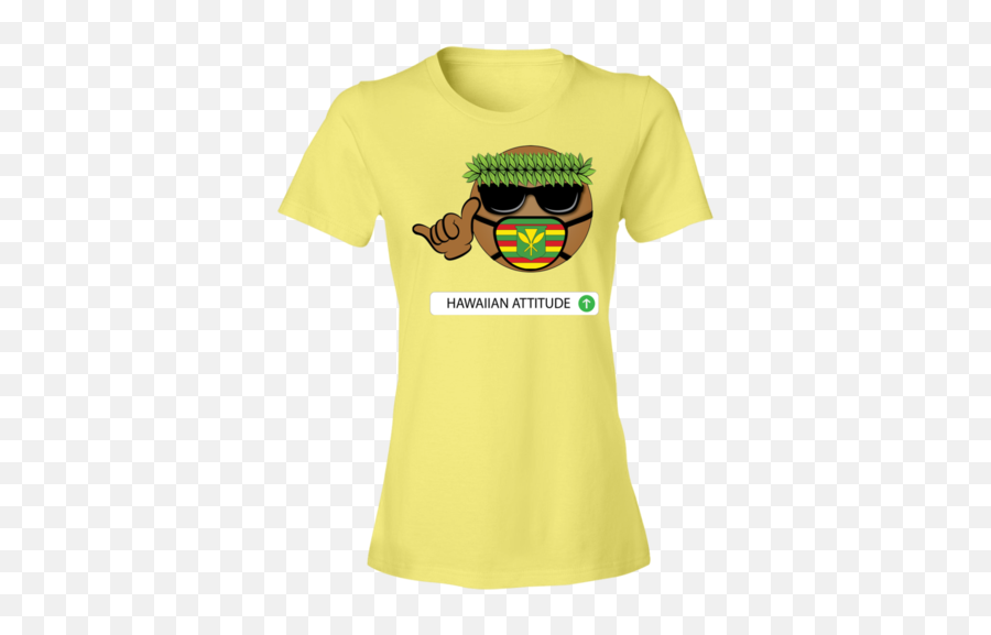 Womenu0027s T - Shirts U2013 Hawaiian Attitude Short Sleeve Emoji,Emoji 100 Shirts