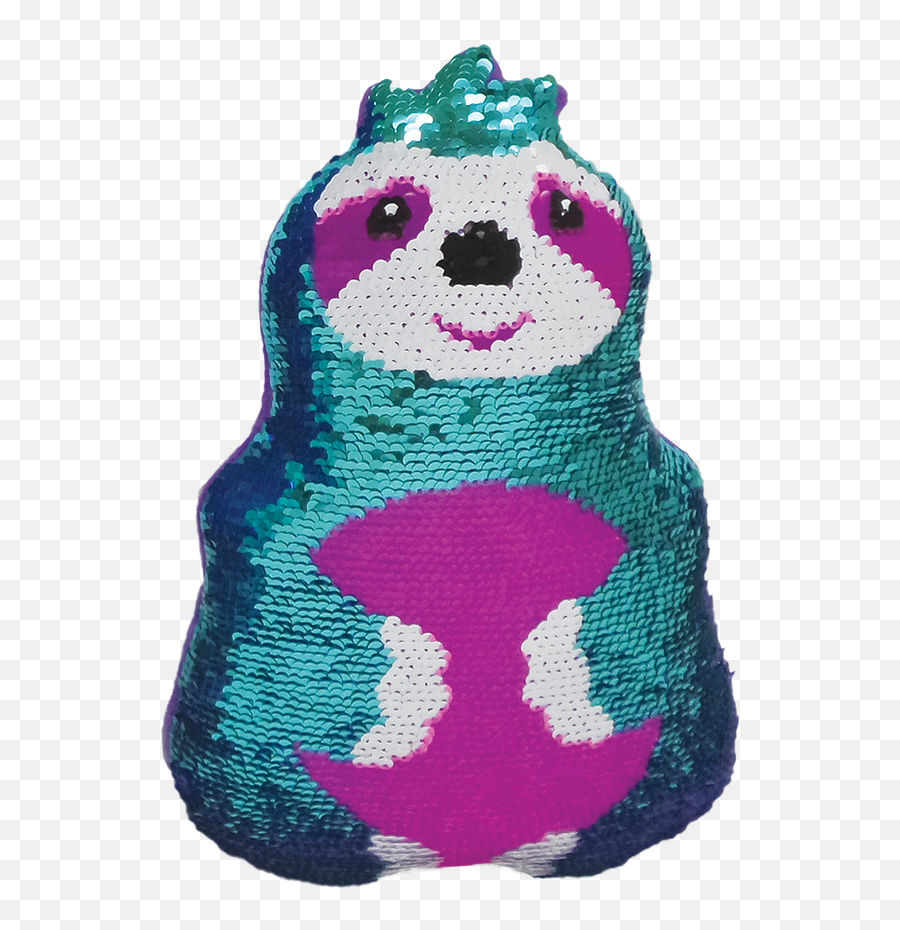 Mini Sloth Reversible Sequin Pillow - Iscream Emoji,New Sloth Emojis