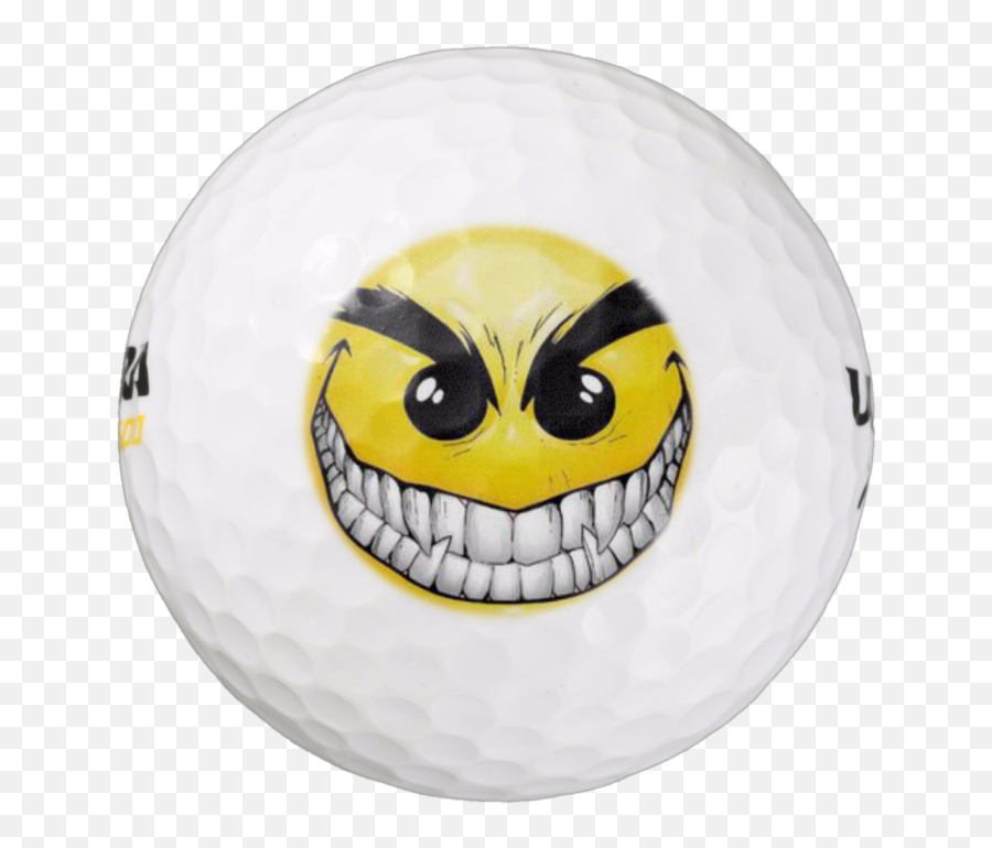 Devilishly Clever Golf Ball - Imagen Cara Enojado Y Feliz Emoji,Golf Emoji