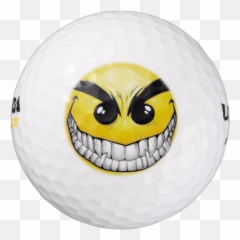 Devilishly Clever Golf Ball - Imagen Cara Enojado Y Feliz Emoji,Golf Emoji