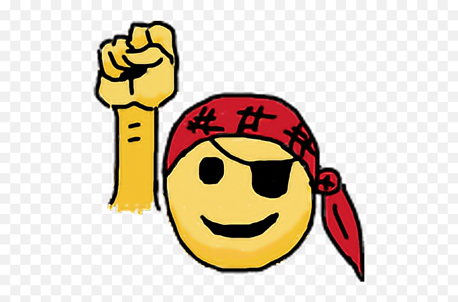 Emoji Pirata Emojiedit Sticker - Happy,F Emoji