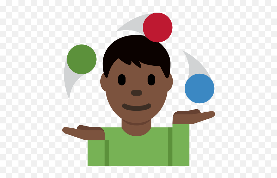 Person Juggling Emoji With Dark Skin - Juggler Emoji,Juggling Emoji