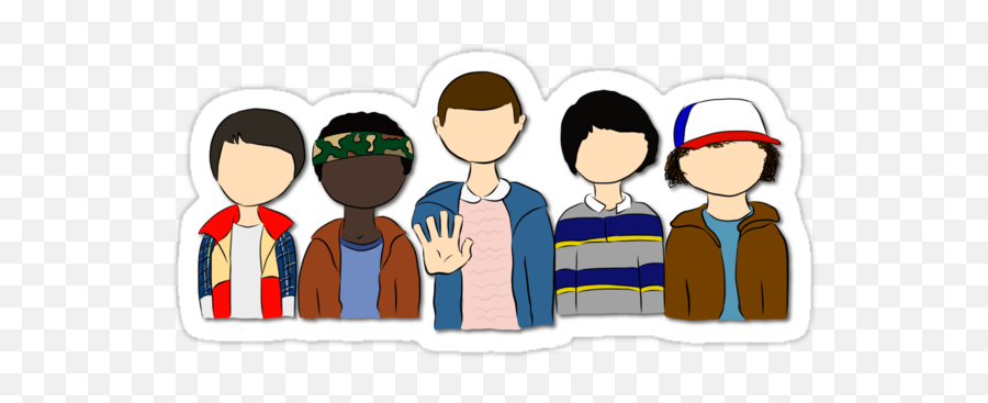 Redbubble Stickers Stranger Things - Sharing Emoji,Stranger Things Emojis