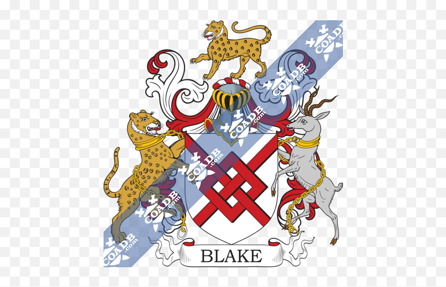 Blake Family Crest Coat Of Arms And Name History - Knights Coat Of Arms Carroll Emoji,Bart Simpson With Broken Heart Emojis