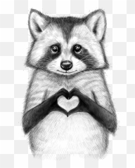 Raccoon With Heart Art Print Emoji,Raccoon Couple Emoji